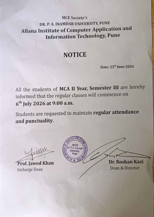 Commencement Notice